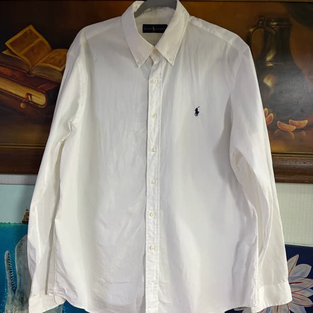 폴로 랄프로렌 화이트 셔츠 xl