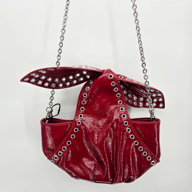 자라 리본 장식 버킷 크로스바디 백