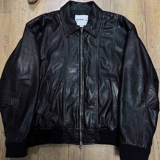 택포30) 홀리선 캐피탈 레더 자켓 L 베지터블 양가죽