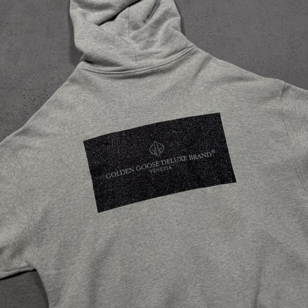 골든구스 백로고 그레이 후드집업