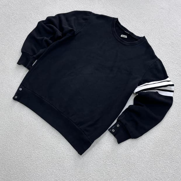 실측확인 빈티지 스트라이프 맨투맨 0326E