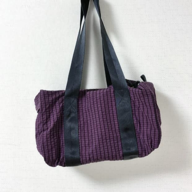 Micro Duffle Bag Purple Grid