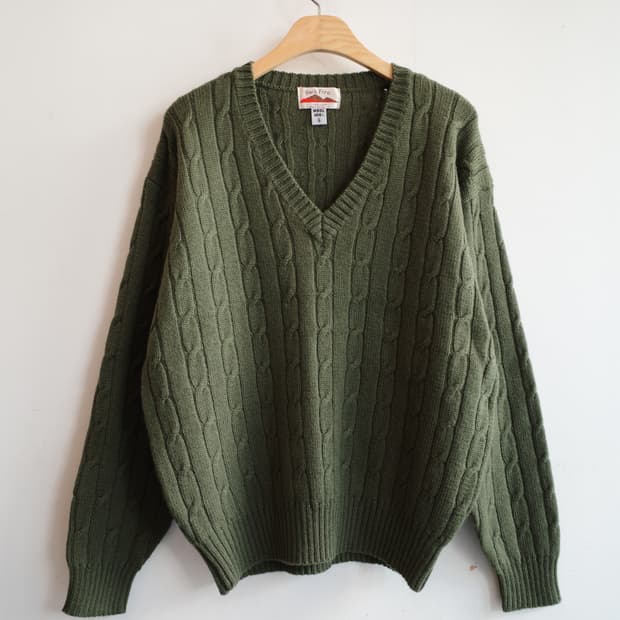 Japan brand 울 케이블 니트 