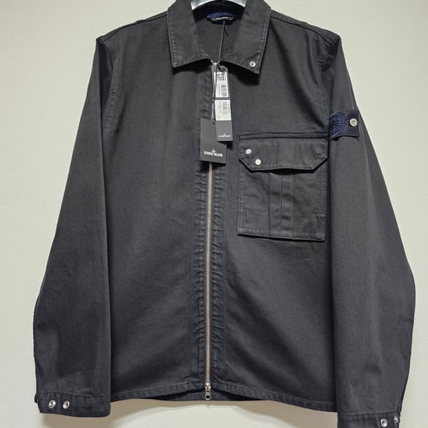 스톤아일랜드 데님 리서치 지퍼 디테일 오버셔츠 26SS (새 상품)