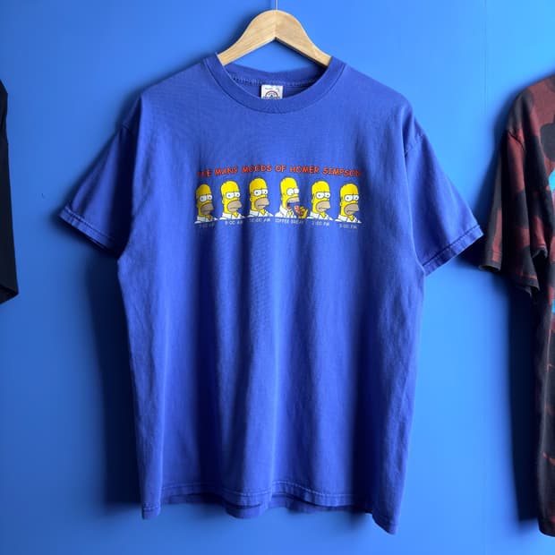 (L) 00s 호머 심슨 Many Moods 빈티지 티셔츠