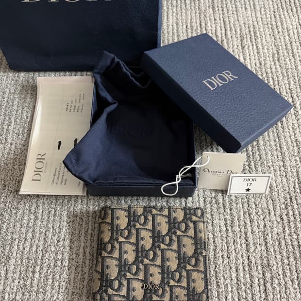 (상태최상, 풀구성) 디올 오블리크 반지갑