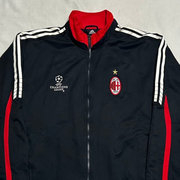 105 아디다스 AC밀란 챔피언스리그 블랙 바람막이