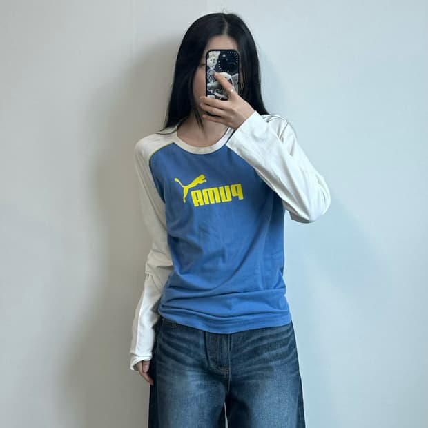 푸마 빅로고 나그랑 롱슬리브 긴팔티 