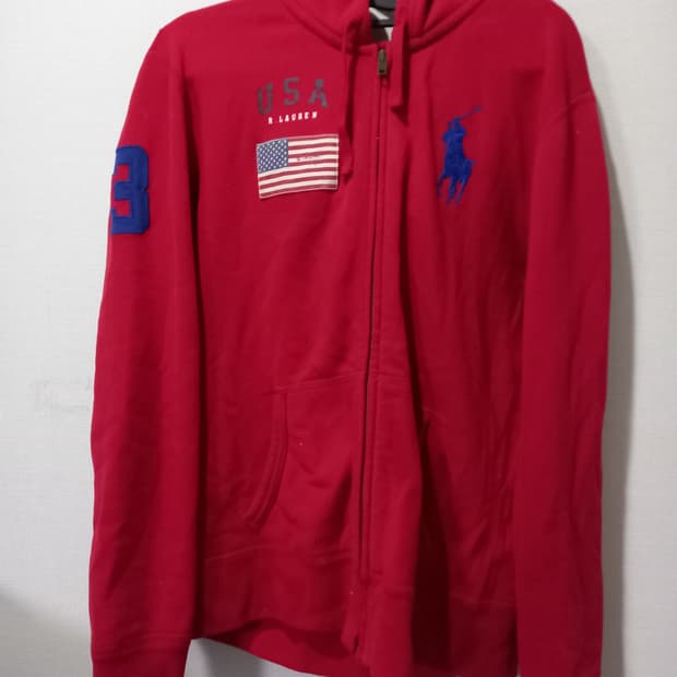 폴로 POLO 빅포니 USA 성조기 후드집업 95/M