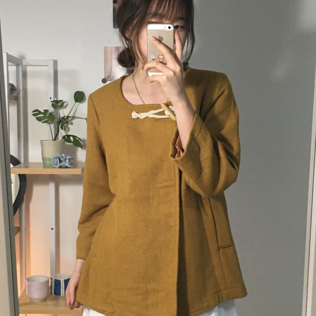 개나리 더플 울 자켓