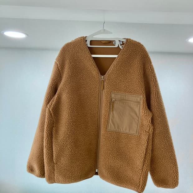 UNIQLO U 유니클로 U 플리스 뽀글이 후리스 v넥 집업