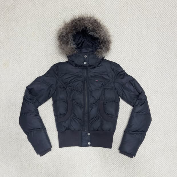 Tommy Hilfiger 타미힐피거 허얇 덕다운 패딩자켓