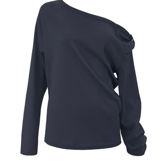 체메씨 보우원숄더롱슬리브 네이비 팔아요