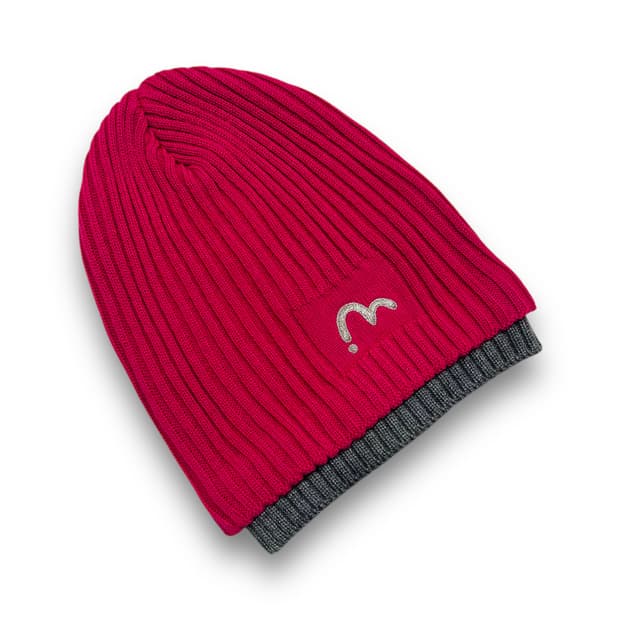 에비수 핫핑크 로고 새상품 비니