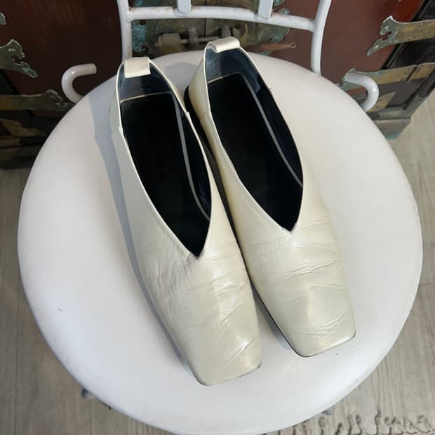 질샌더 스퀘어 토 발레리나 플렛 슈즈