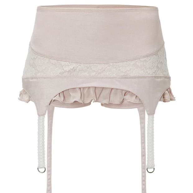 택ㅇ) 쓰리타임즈 lace garter skirt 레이스 가터 스커트