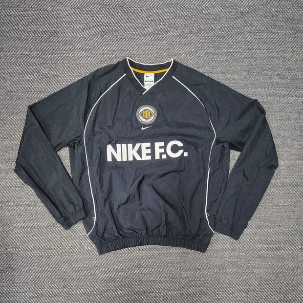 나이키 FC 리펠 사커 크루 우븐 블랙 바람막이