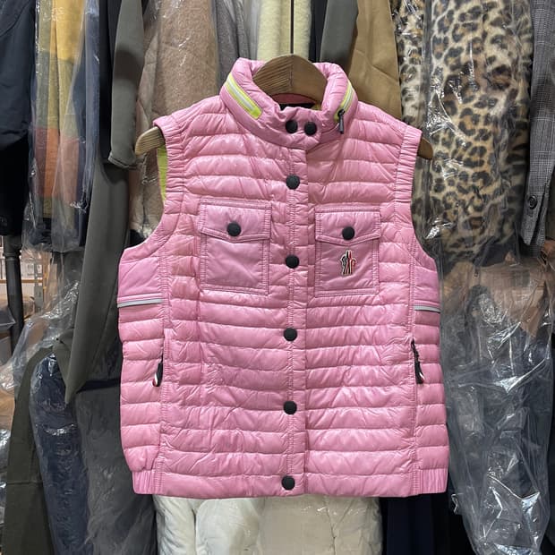 (정품/새상품) MONCLER 몽클레어 여성 옐로우 핑크 조끼 베스트