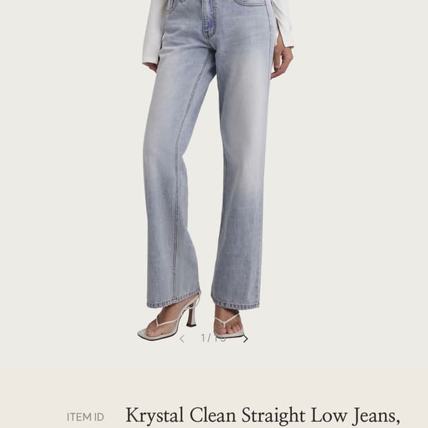 클리시어 팬츠 Krystal Clean Straight Low Jeans