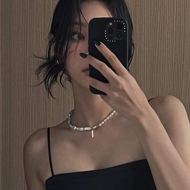 PEARL COLLAR 004[PUREBLACK STUDIO]