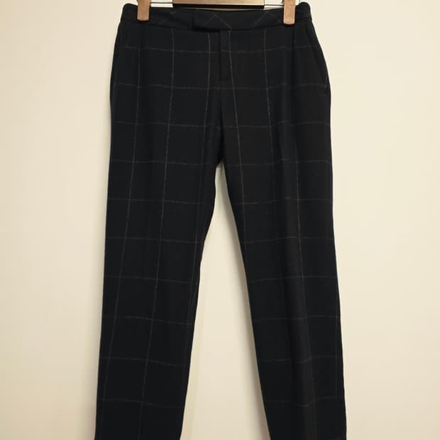 라코스테 체크 슬랙스 바지 겨울  모