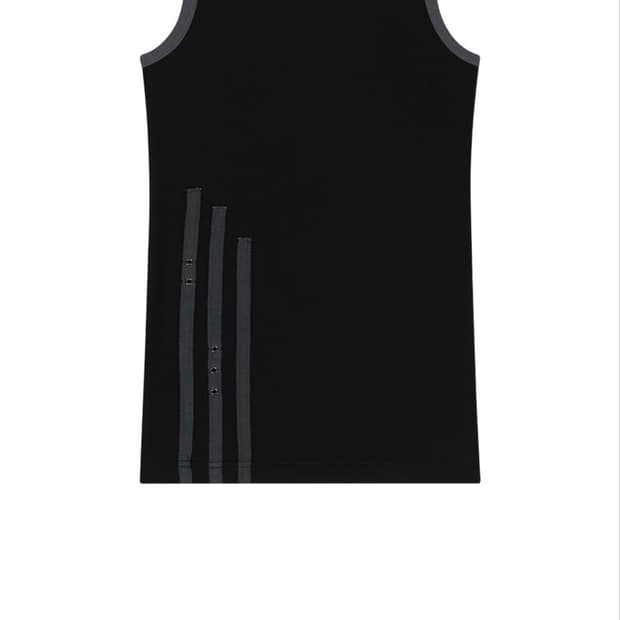 aakam 아캄 3-Lined Eyelet Sleeveless 블랙 사이