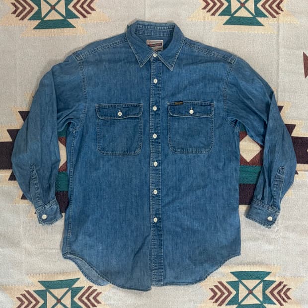 90~00s 랭글러 웨스턴 워크 데님 셔츠