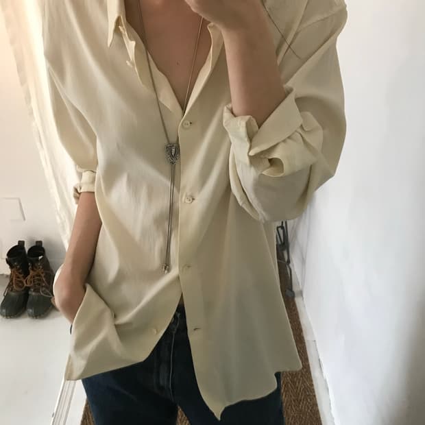 yellow silk shirt