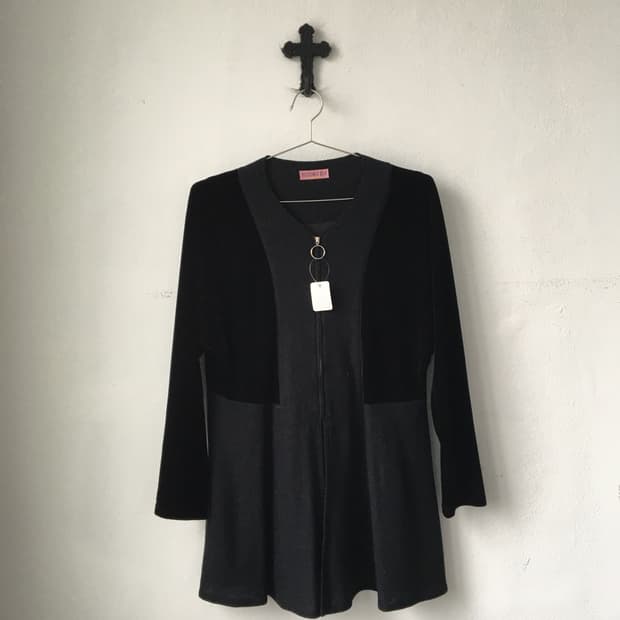 Hiroko bis velvet layered zip up