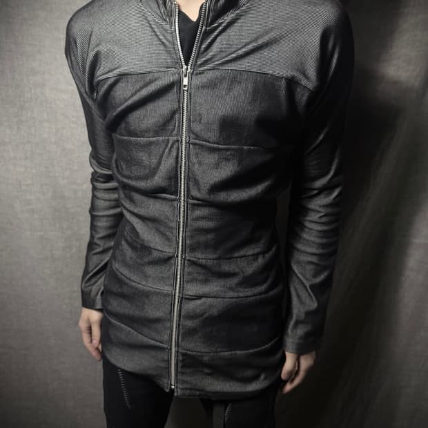 Y’s for men Workshop Ribbed Panel Zip-Up