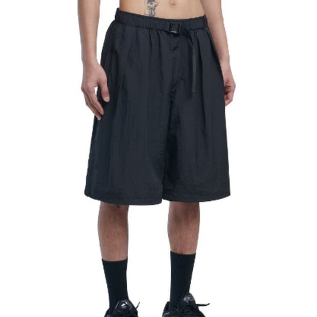 노매뉴얼 노매뉴얼 BREEZE BELTED SHORTS - BLACK