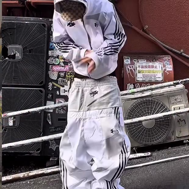 Cozyworldwide 나일론 레이어드 트랙셋업