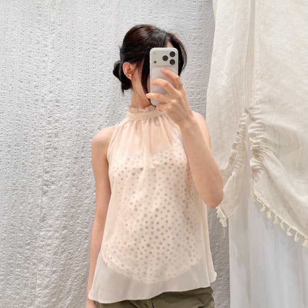 blush ribbon blouse