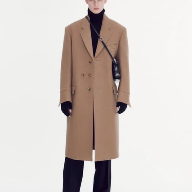 렉토 오버사이즈 울블레드 싱글 코트 M