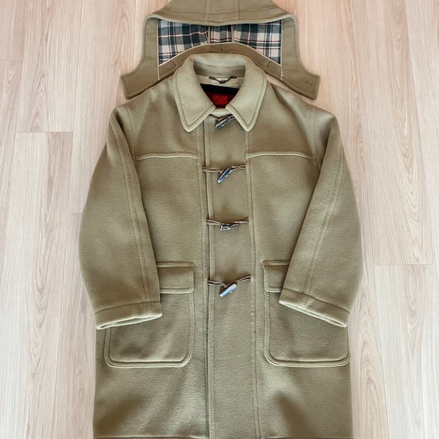 울 더플코트 카멜