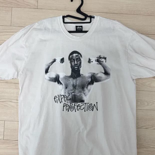 스투시 마틴 로즈 반팔 티셔츠 화이트 xl