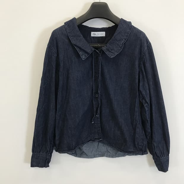 자라 리본데님 블라우스 [여성S]