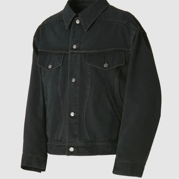 쿠어 트위스트 데님 트러거 자켓 (블랙)M