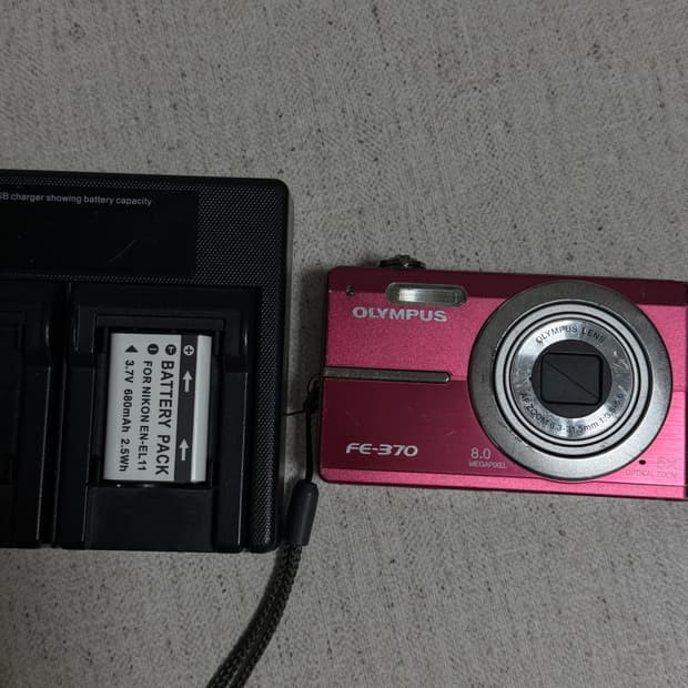 올림푸스 FE-370 핑크  (작례 O)