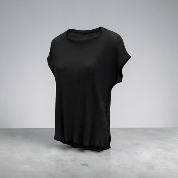 F/ 이세이미야케 스퀘어넥 플리츠 탑