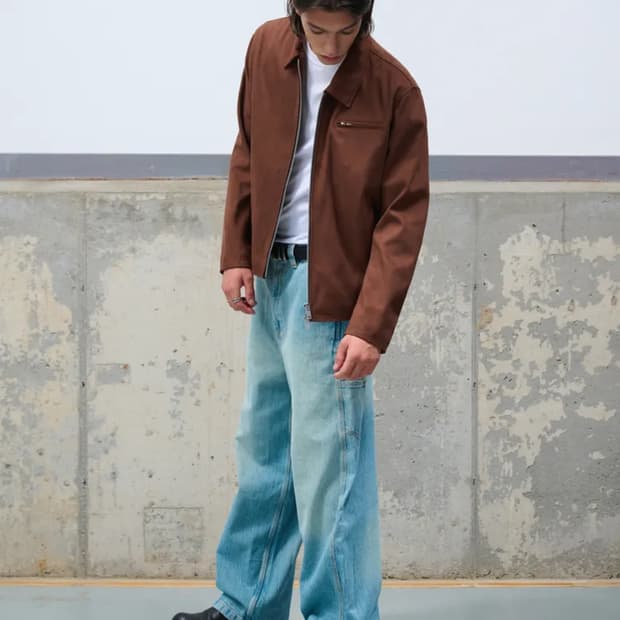 도프제이슨 풀업 스웨이드 클래식 싱글 자켓 모카