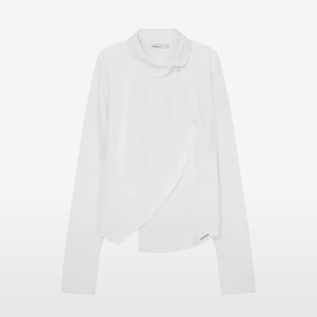 미세키서울 Oblique button shirts WHITE 사이즈2