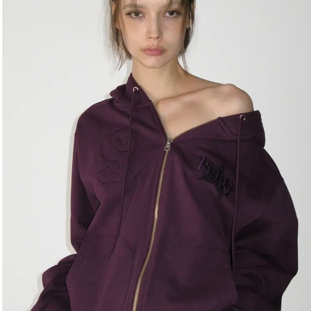 썬번프로젝트 logo patch hoodie 