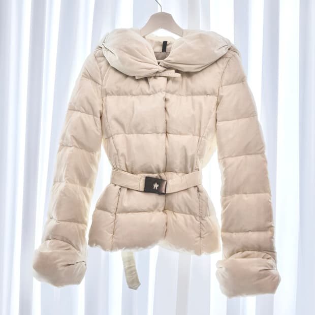 빈티지 몽클레어 아이보리 밸티드 패딩