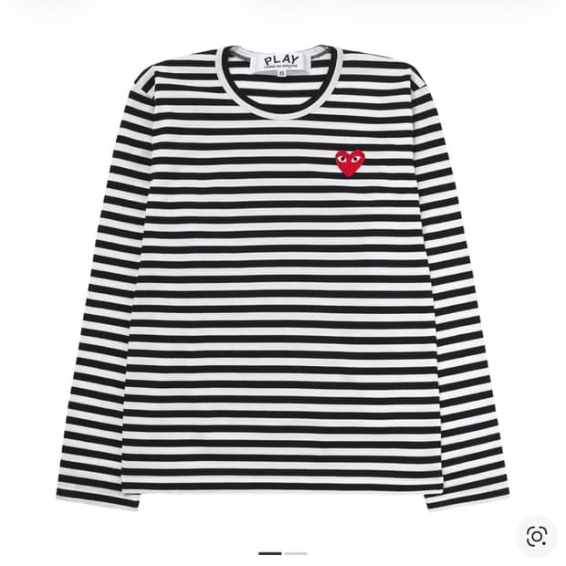 플레이 꼼데가르송 스트라이프 롱슬리브 새상품