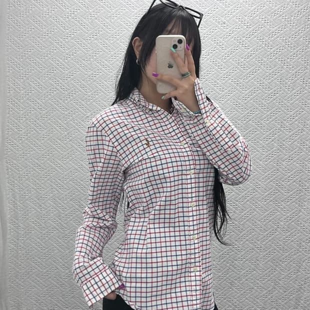 폴로 랄프로렌 파머룩 옥스포드 슬림핏 체크 셔츠 S C07063