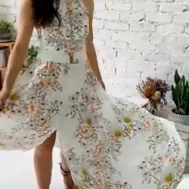 Saltycrush Endless Maxi Halter Crochet D