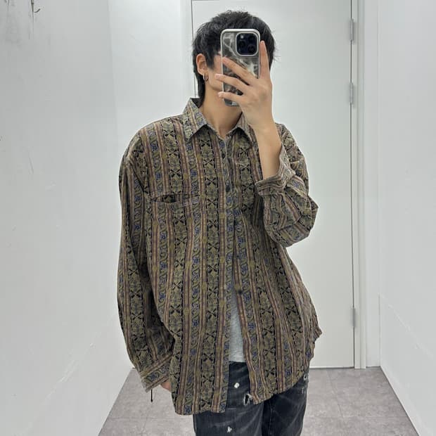 APACHE corduroy patterned shirt