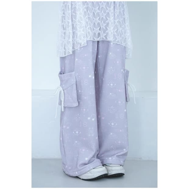 구매) Hashtag DDD 드림코어 레이스 스타 페이크 투피스 팬츠