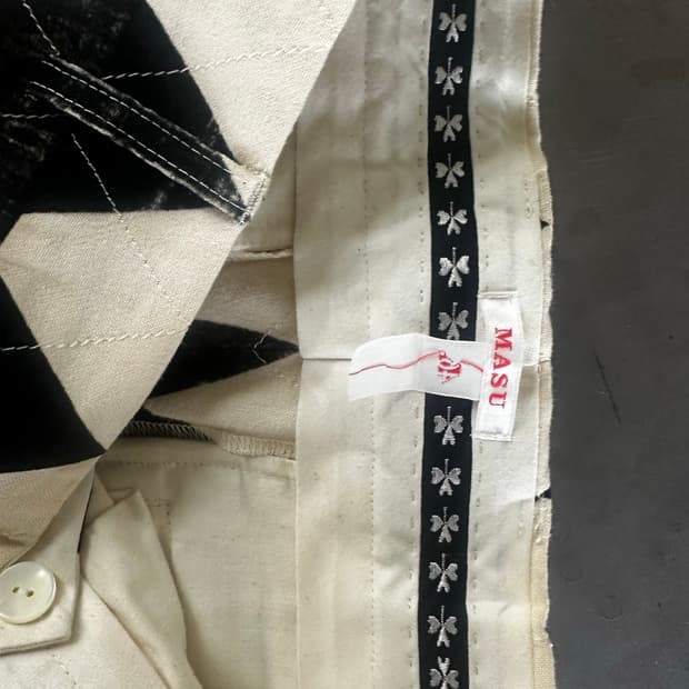 Masu 아가일 패턴 팬츠